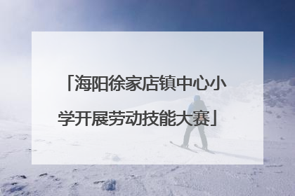 海阳徐家店镇中心小学开展劳动技能大赛