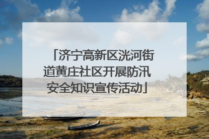 济宁高新区洸河街道黄庄社区开展防汛安全知识宣传活动