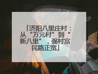 济阳八里庄村：从“万元村”到“新八里”，强村富民路正宽