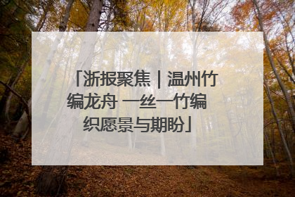 浙报聚焦｜温州竹编龙舟 一丝一竹编织愿景与期盼