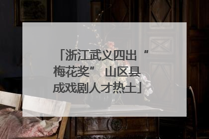 浙江武义四出“梅花奖” 山区县成戏剧人才热土