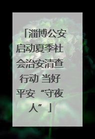 淄博公安启动夏季社会治安清查行动 当好平安“守夜人”