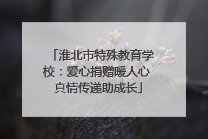 淮北市特殊教育学校：爱心捐赠暖人心 真情传递助成长