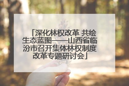 深化林权改革 共绘生态蓝图——山西省临汾市召开集体林权制度改革专题研讨会