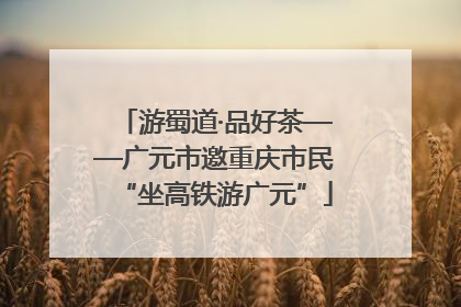 游蜀道·品好茶——广元市邀重庆市民“坐高铁游广元”