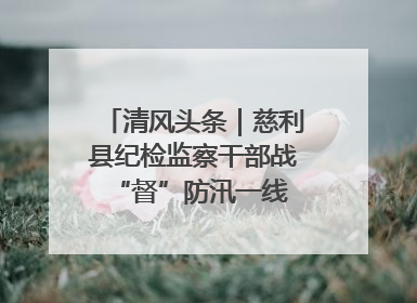清风头条｜慈利县纪检监察干部战“督”防汛一线 守护群众利益