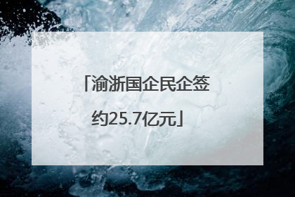 渝浙国企民企签约25.7亿元
