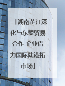 湖南芷江深化与东盟贸易合作 企业借力国际陆港拓市场