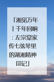 湘见万年丨千年回响：左宗棠家传七弦琴里的湖湘精神印记