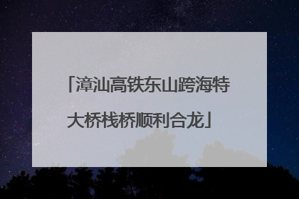 漳汕高铁东山跨海特大桥栈桥顺利合龙