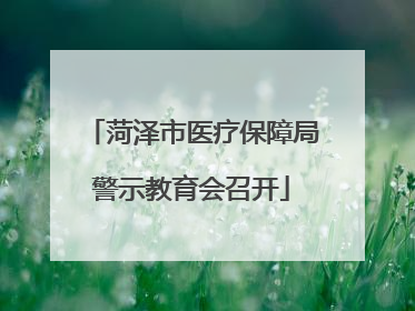 菏泽市医疗保障局警示教育会召开