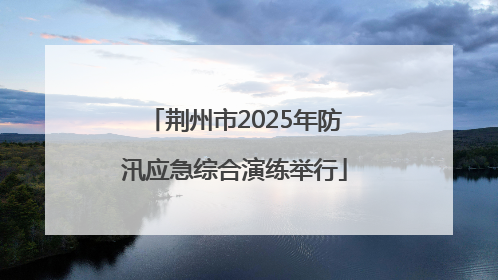 荆州市2025年防汛应急综合演练举行