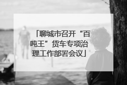 聊城市召开“百吨王”货车专项治理工作部署会议