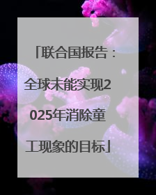 联合国报告：全球未能实现2025年消除童工现象的目标
