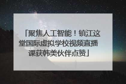 聚焦人工智能！镇江这堂国际虚拟学校视频直播课获韩美伙伴点赞