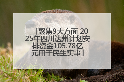 聚焦9大方面 2025年四川达州计划安排资金105.78亿元用于民生实事