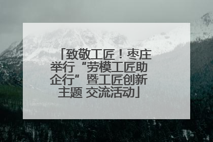 致敬工匠！枣庄举行“劳模工匠助企行”暨工匠创新主题 交流活动