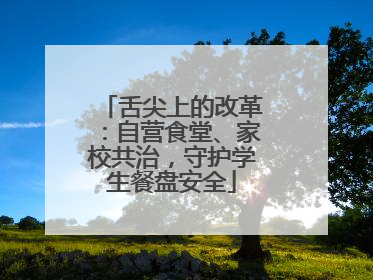 舌尖上的改革：自营食堂、家校共治，守护学生餐盘安全