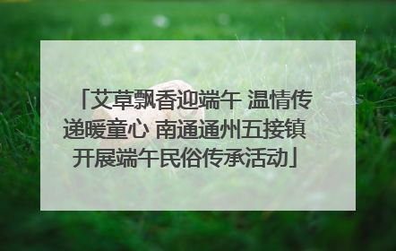 艾草飘香迎端午 温情传递暖童心 南通通州五接镇开展端午民俗传承活动