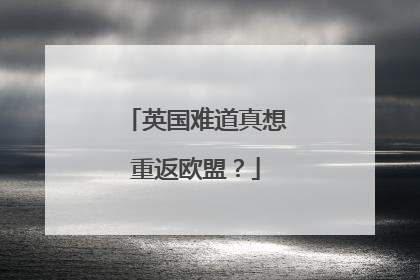 英国难道真想重返欧盟？