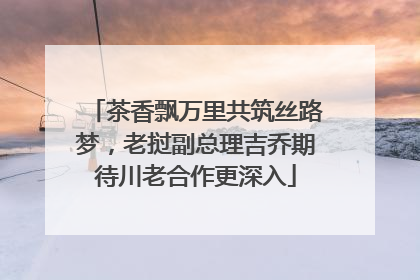 茶香飘万里共筑丝路梦，老挝副总理吉乔期待川老合作更深入