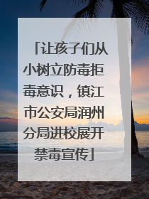 让孩子们从小树立防毒拒毒意识，镇江市公安局润州分局进校展开禁毒宣传