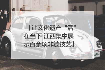 让文化遗产“活”在当下 江西集中展示百余项非遗技艺