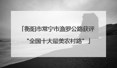 衡阳市常宁市渔罗公路获评“全国十大最美农村路”
