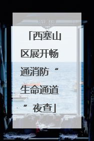 西塞山区展开畅通消防“生命通道”夜查