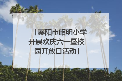 襄阳市昭明小学开展欢庆六一暨校园开放日活动