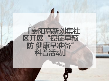 襄阳高新刘集社区开展“癌症早预防 健康早准备”科普活动