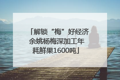 解锁“梅”好经济 余姚杨梅深加工年耗鲜果1600吨