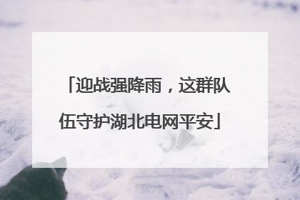 迎战强降雨，这群队伍守护湖北电网平安