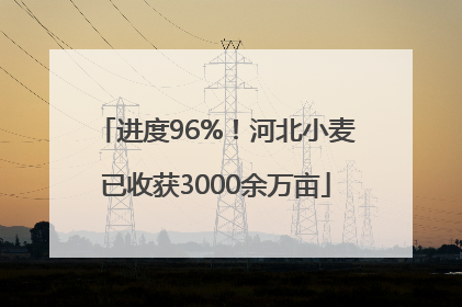 进度96%！河北小麦已收获3000余万亩
