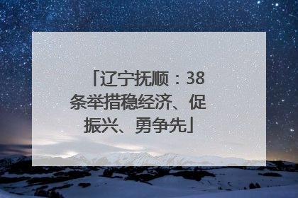 辽宁抚顺：38条举措稳经济、促振兴、勇争先