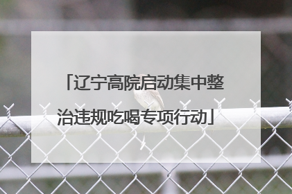 辽宁高院启动集中整治违规吃喝专项行动