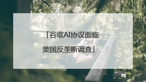 谷歌AI协议面临美国反垄断调查