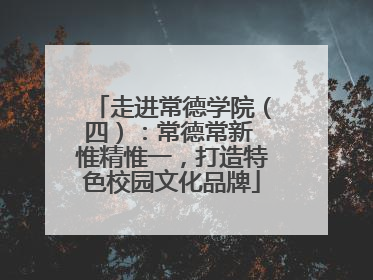 走进常德学院（四）：常德常新 惟精惟一，打造特色校园文化品牌