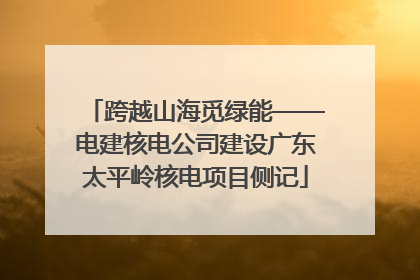 跨越山海觅绿能——电建核电公司建设广东太平岭核电项目侧记