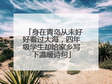 身在青岛从未好好看过大海，四年级学生却给家乡写下温暖诗句