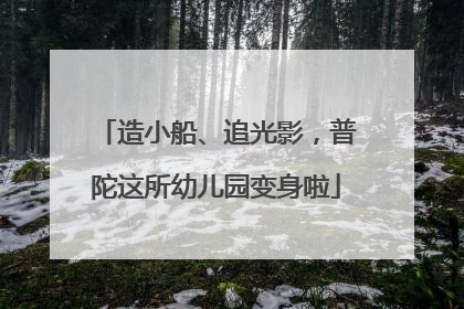 造小船、追光影，普陀这所幼儿园变身啦
