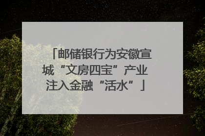 邮储银行为安徽宣城“文房四宝”产业注入金融“活水”