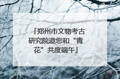 郑州市文物考古研究院邀您和“青花”共度端午