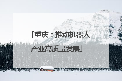 重庆：推动机器人产业高质量发展