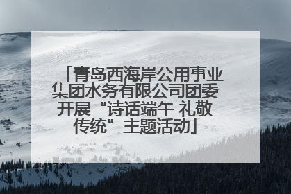 青岛西海岸公用事业集团水务有限公司团委开展“诗话端午 礼敬传统”主题活动