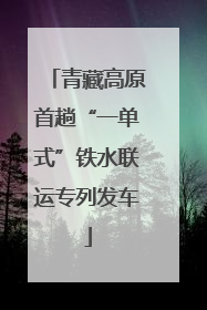 青藏高原首趟“一单式”铁水联运专列发车