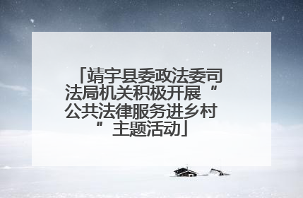 靖宇县委政法委司法局机关积极开展“公共法律服务进乡村”主题活动