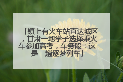 镇上有火车站直达城区，甘肃一地学子选择乘火车参加高考，车务段：这是一趟逐梦列车
