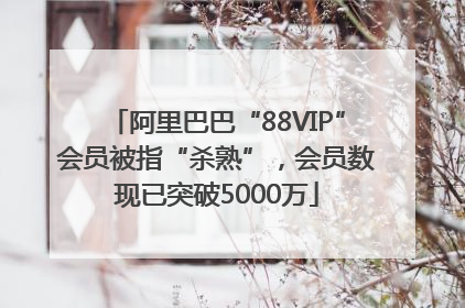 阿里巴巴“88VIP”会员被指“杀熟”，会员数现已突破5000万