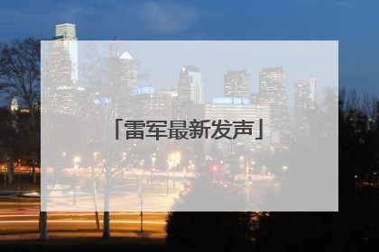 雷军最新发声